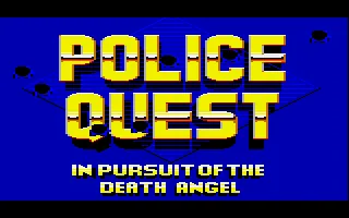 Police Quest - In Pursuit of the Death Angel (Europe) (v2.0B 2.22.89) (Budget - Kixx XL) title screen