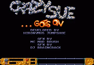Crazy Sue II (Europe) (Coverdisk - Amiga Mania - Issue September '92) title screen