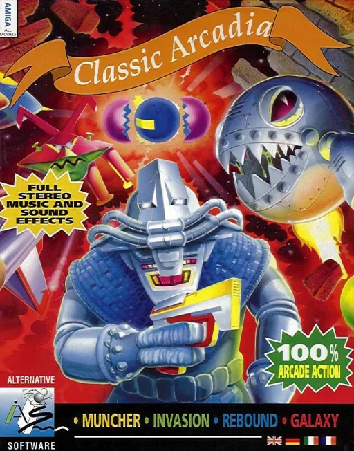 Classic Arcadia + Baby Arcadia cover art for Commodore Amiga
