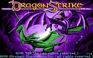Advanced Dungeons & Dragons - DragonStrike - DragonLance Dragon Combat Simulator title screen