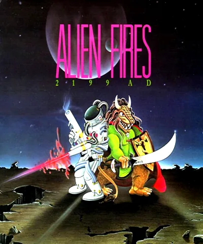 Alien Fires 2199 AD cover art for Commodore Amiga