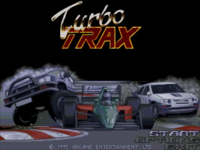 Turbo Trax (Europe) (ECS) title screen