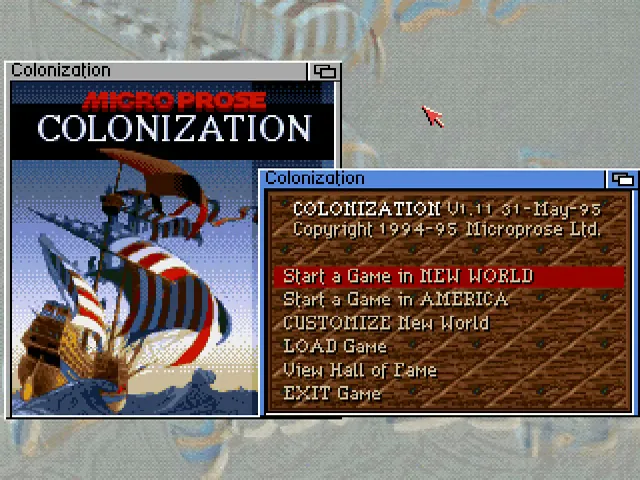 Colonization title screen