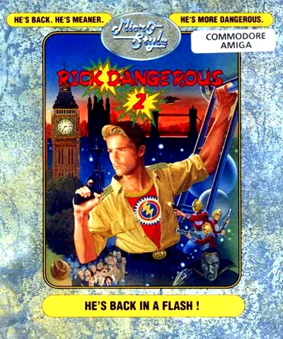 Rick Dangerous 2 (Europe) (Budget - Kixx) cover art for Commodore Amiga
