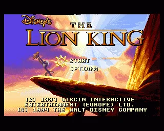 Lion King, The (Europe) (AGA) title screen