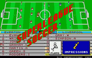 Superleague Soccer title screen