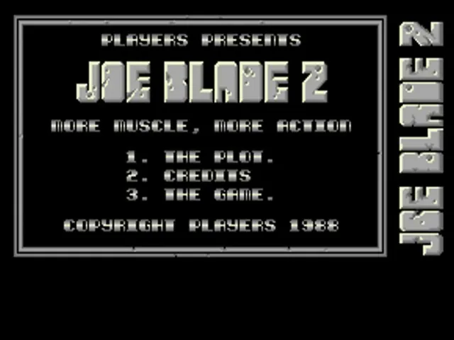 Joe Blade 2 (Europe) (Budget - Smash 16) title screen