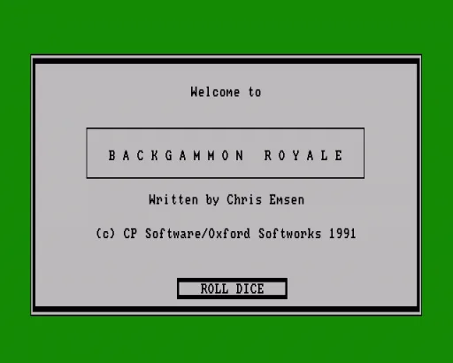 Backgammon Royale (Europe) (En,Fr,De) (v2.50 4.1.91) title screen