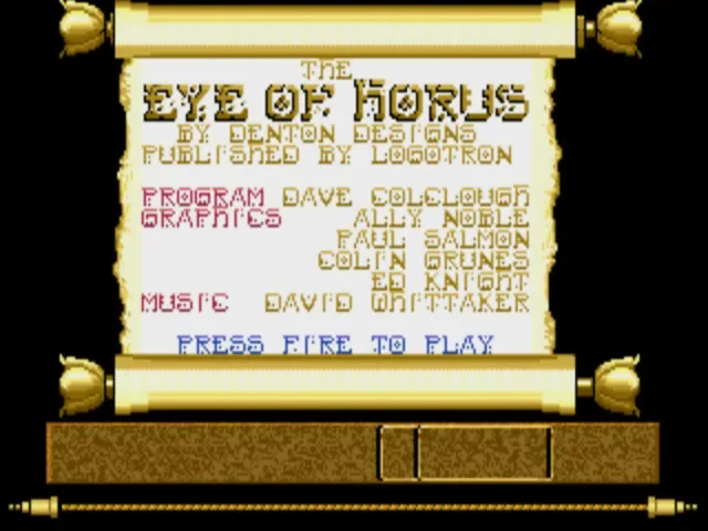 Eye of Horus (Europe) (Budget - The 16 Bit Pocket Power Collection) title screen
