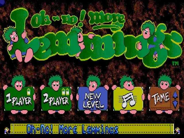 Oh No! More Lemmings (Europe) (Addon) title screen