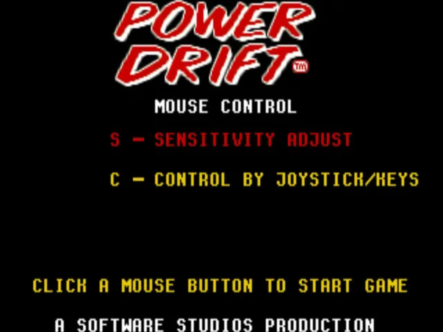 Power Drift (Europe) (Compilation - Wheels of Fire - The Ultimate Driving Compilation) title screen