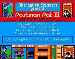 Postman Pat 3 - To the Rescue! title screen