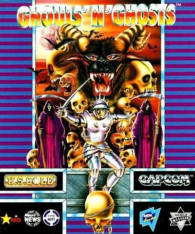 Backdrop artwork for Ghouls 'n' Ghosts (Europe) (Compilation - Platinum)