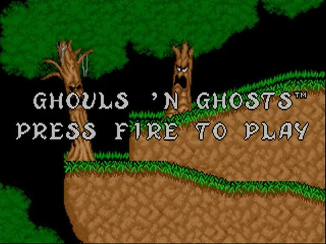 Ghouls 'n' Ghosts (Europe) (Compilation - Platinum) title screen