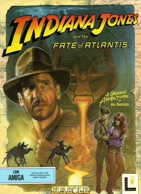 Indiana Jones and the Fate of Atlantis - A Graphic Adventure (France) (v1.0 3-2-93) cover art for Commodore Amiga
