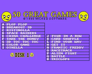 50 Great Games title screen