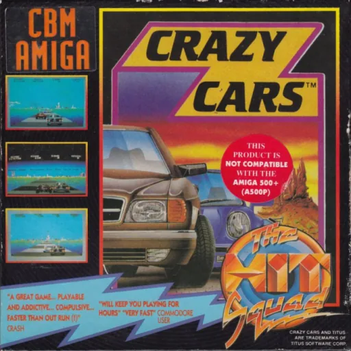 Crazy Cars (Europe) (Compilation - Action d'Enfer) cover art for Commodore Amiga
