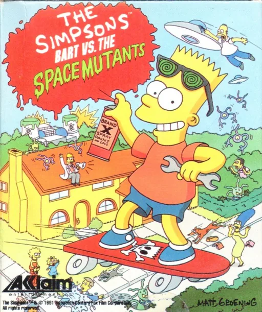 Simpsons, The - Bart vs. The Space Mutants (Europe) (Amiga 500 Plus Bundle - Cartoon Classics) cover art for Commodore Amiga