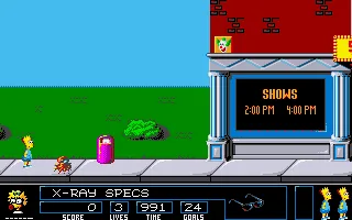 Simpsons, The - Bart vs. The Space Mutants (Europe) (Amiga 500 Plus Bundle - Cartoon Classics) screenshot