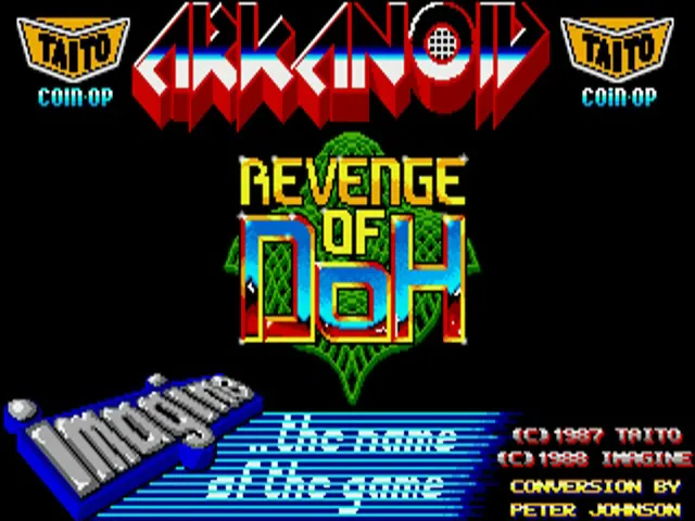 Arkanoid - Revenge of Doh (Europe) (Budget - The Hit Squad) title screen