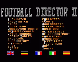 Football Director II (Europe) (En,Fr,De,Es,It) (v2.06D) (CDS) screenshot