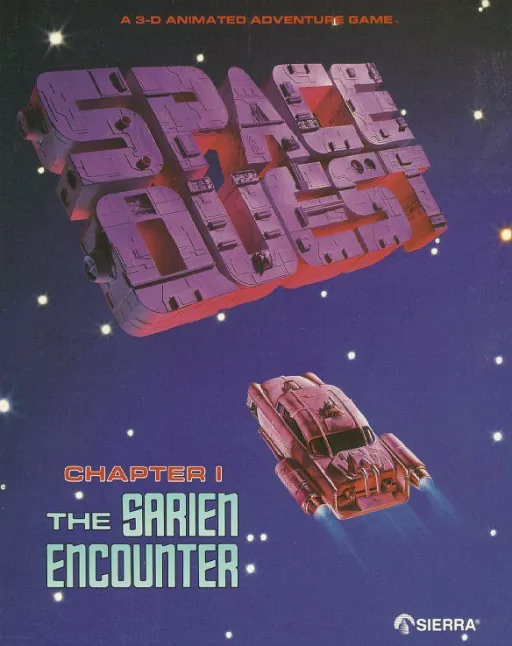 Space Quest Chapter 1 - The Sarien Encounter (USA) (v1.2) (HLS) cover art for Commodore Amiga