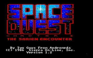 Space Quest Chapter 1 - The Sarien Encounter (USA) (v1.2) (HLS) title screen