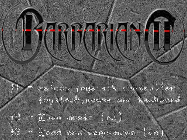 Barbarian II (Europe) (Demo, Promo) (Psygnosis) title screen