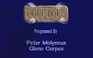 Populous II - The Challenge Games (Europe) (Addon) title screen