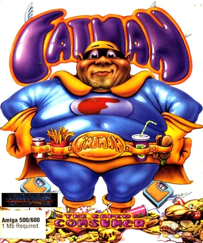 Fatman - The Caped Consumer (Europe) (ECS) cover art for Commodore Amiga