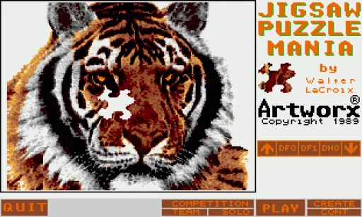 Jigsaw Puzzlemania title screen