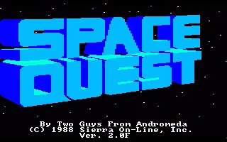 Space Quest II - Vohaul's Revenge (Europe) (v2.0f) title screen