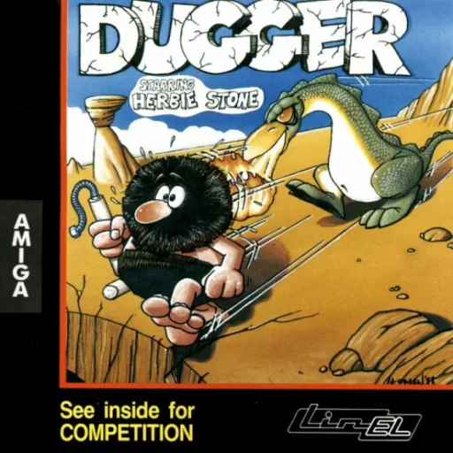 Dugger - Starring Herbie Stone cover art for Commodore Amiga