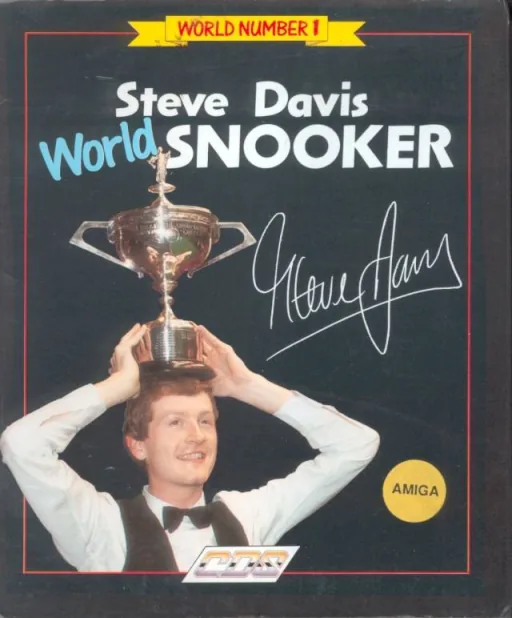 Steve Davis World Snooker cover art for Commodore Amiga