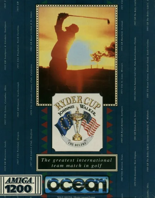 Ryder Cup - Johnnie Walker (Europe) (AGA) cover art for Commodore Amiga