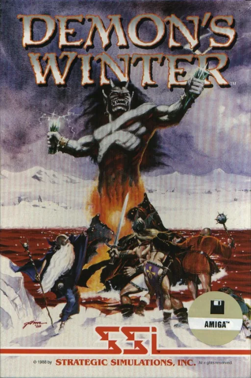 Demon's Winter cover art for Commodore Amiga