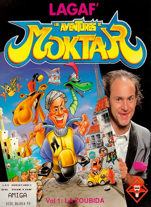 Aventures de Moktar, Les cover art for Commodore Amiga