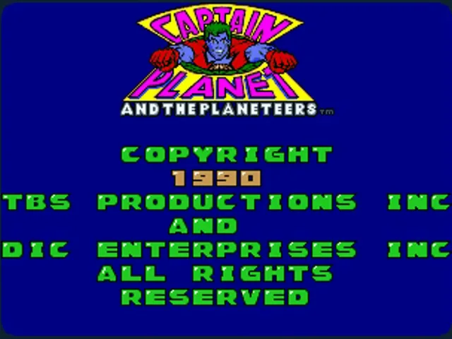 Captain Planet and the Planeteers title screen