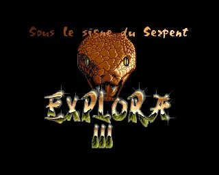Explora III - Sous le Signe du Serpent title screen
