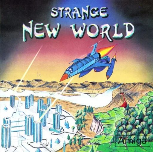 Strange New World cover art for Commodore Amiga