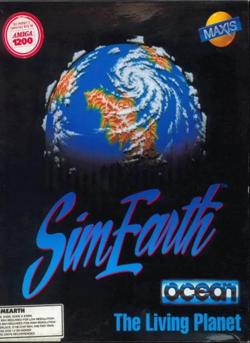 SimEarth - The Living Planet (Europe) (v1.0 1992-07-08) cover art for Commodore Amiga