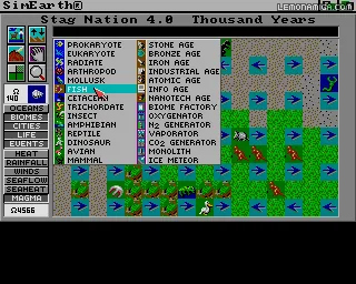 SimEarth - The Living Planet (Europe) (v1.0 1992-07-08) screenshot
