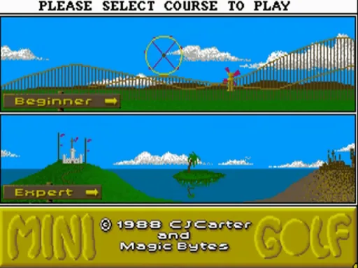 Hole-In-One - Miniature Golf (Europe) (Amiga 500 Bundle - Starter Kit) title screen