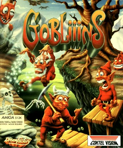 Gobliiins (Europe) (En,Fr,De,Es,It) (Compilation - Kings of Adventure 1) cover art for Commodore Amiga