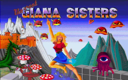 Great Giana Sisters, The (Europe) (First Release) title screen