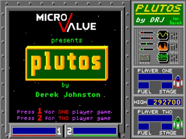 Plutos title screen