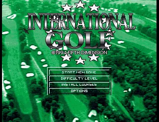International Golf title screen