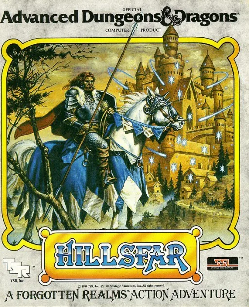Advanced Dungeons & Dragons - Hillsfar - A Forgotten Realms Action Adventure cover art for Commodore Amiga
