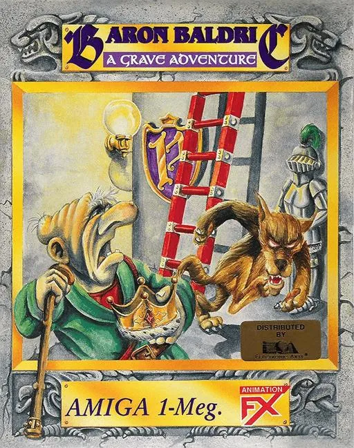 Baron Baldric - A Grave Adventure cover art for Commodore Amiga