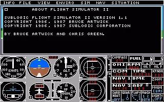 Flight Simulator II - Scenery Disk - Western European Tour (Europe) (Addon) title screen